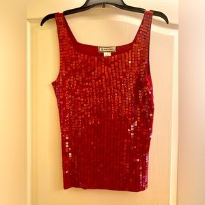 Red Sequin Tank Top